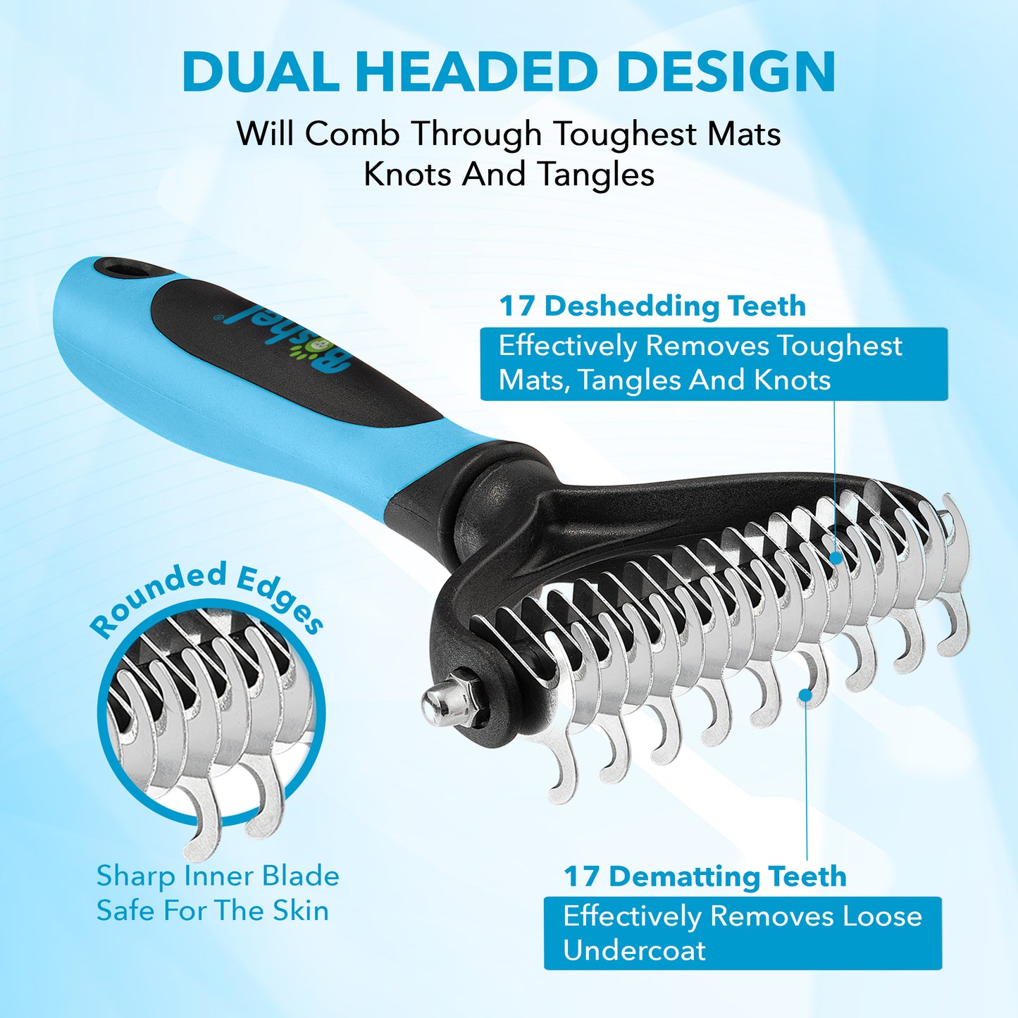 Dog Undercoat Rake and Pet Comb