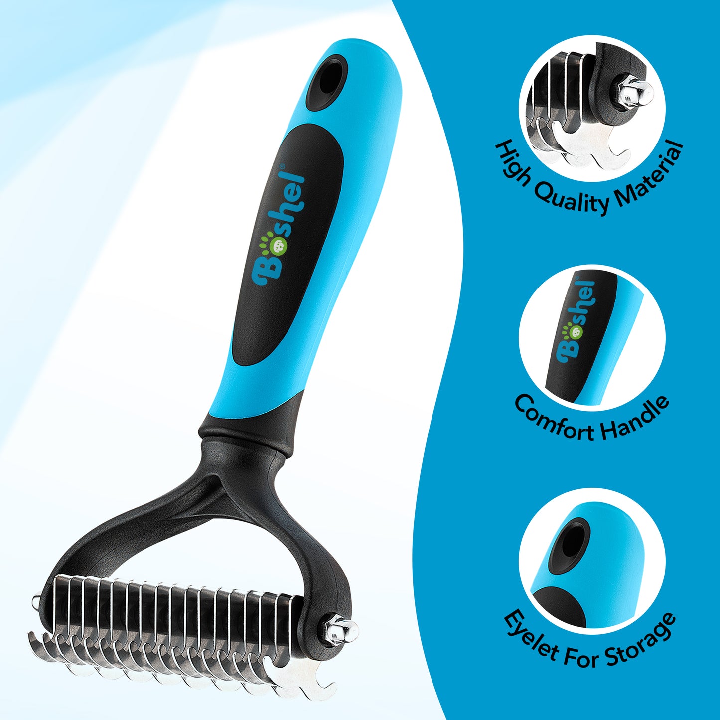 Dog Undercoat Rake and Pet Comb