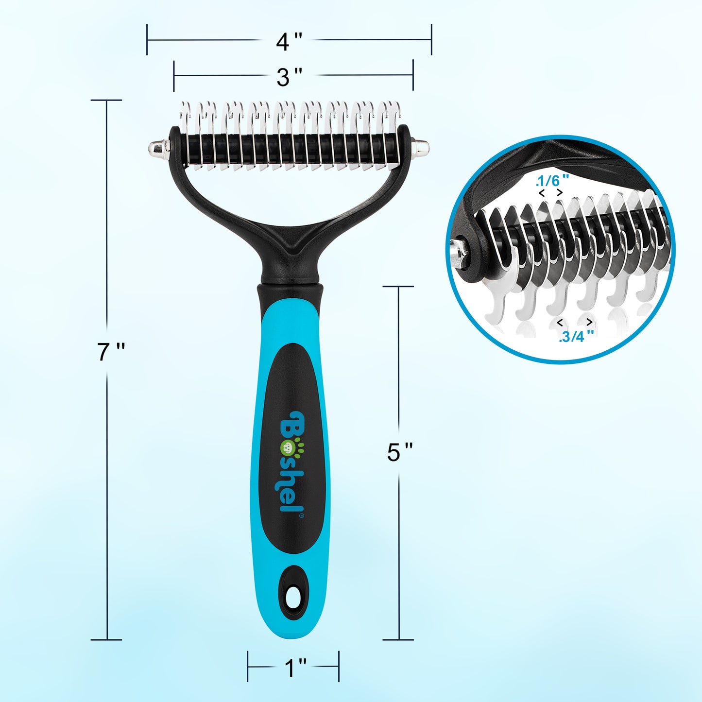 Dog Undercoat Rake and Pet Comb