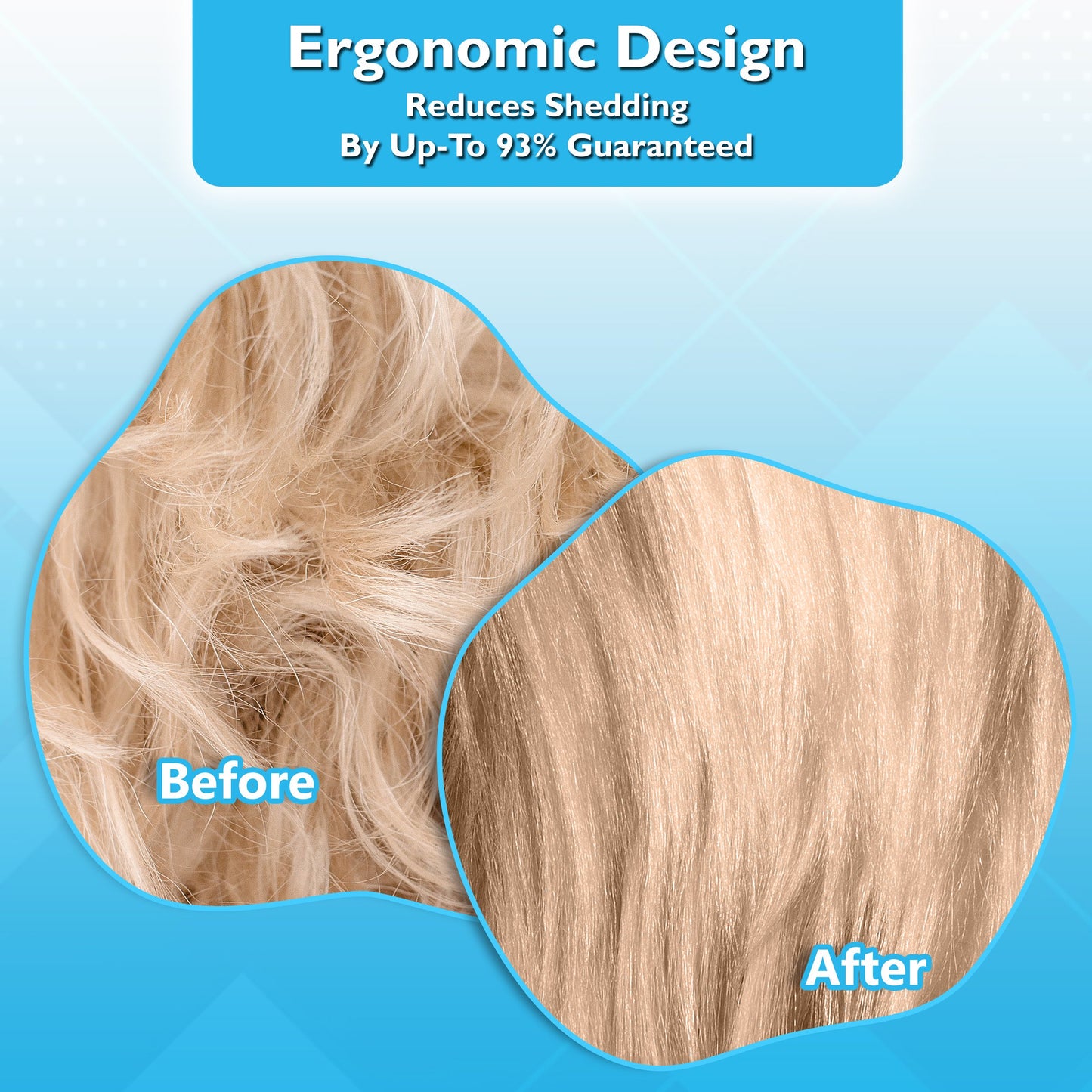 Dog Deshedding Comb - 1-Click Easy Clean
