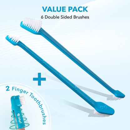 Dog Toothbrush Set - 8 Pack