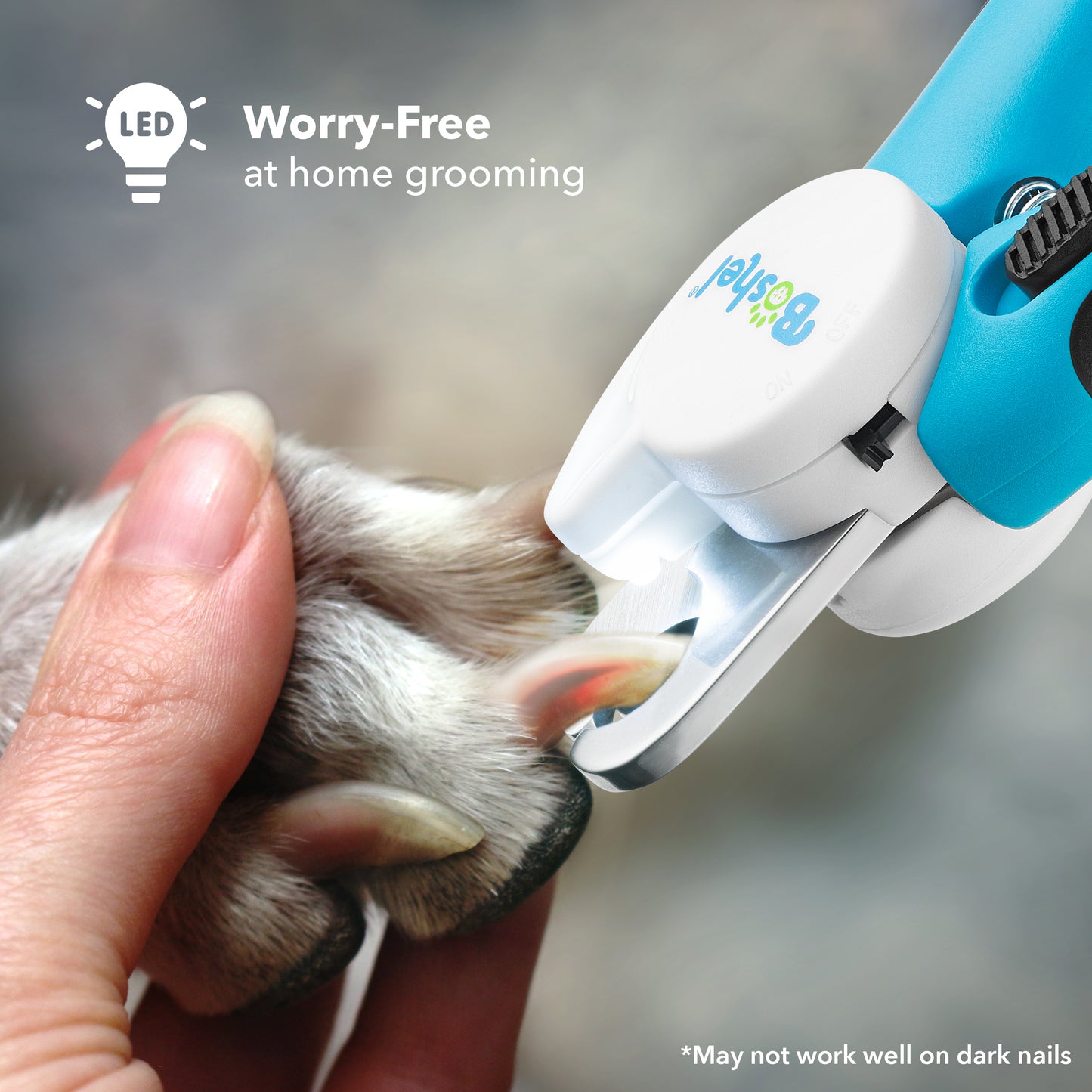 Dog LED Nail Clippers With Small Nail File