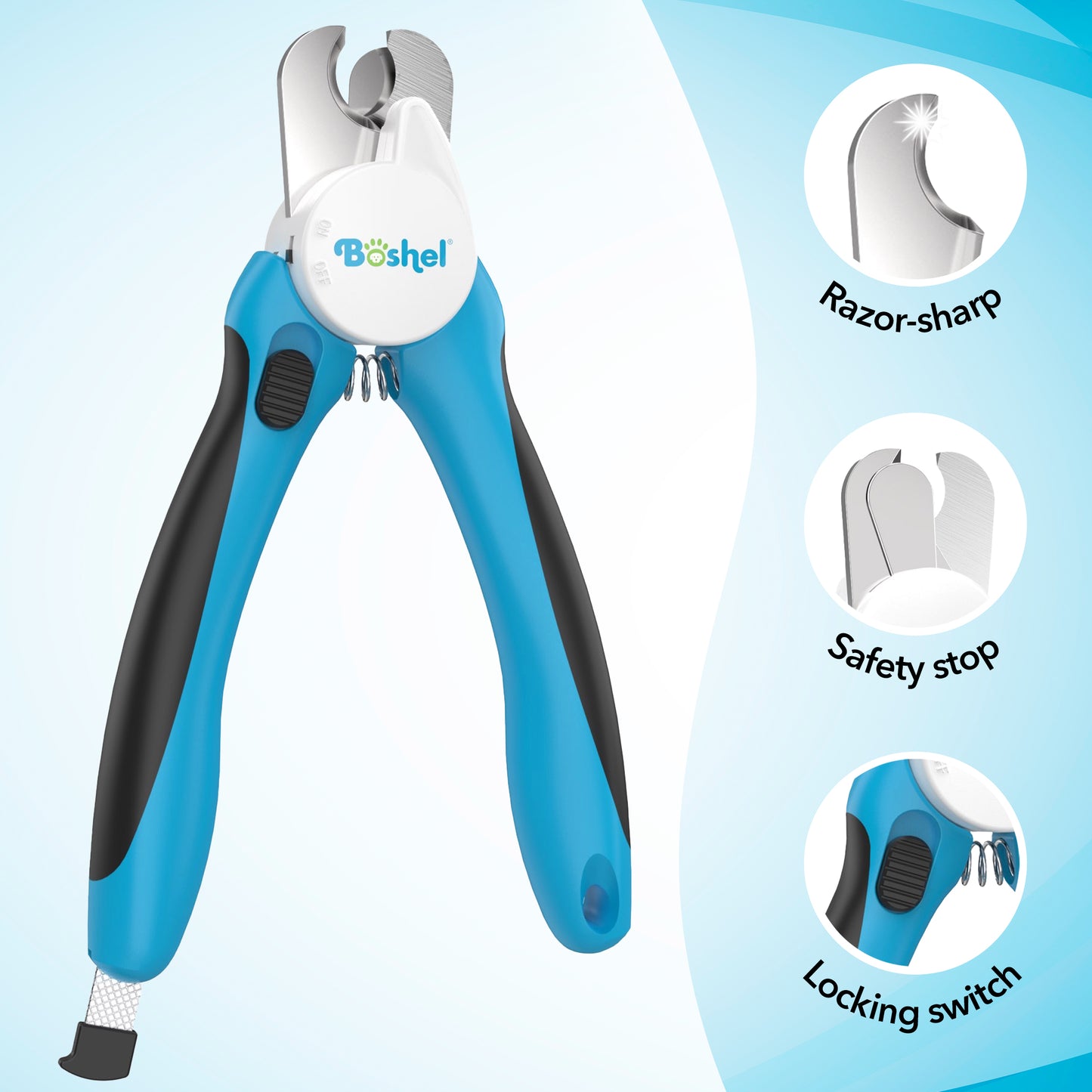 Dog LED Nail Clippers With Small Nail File