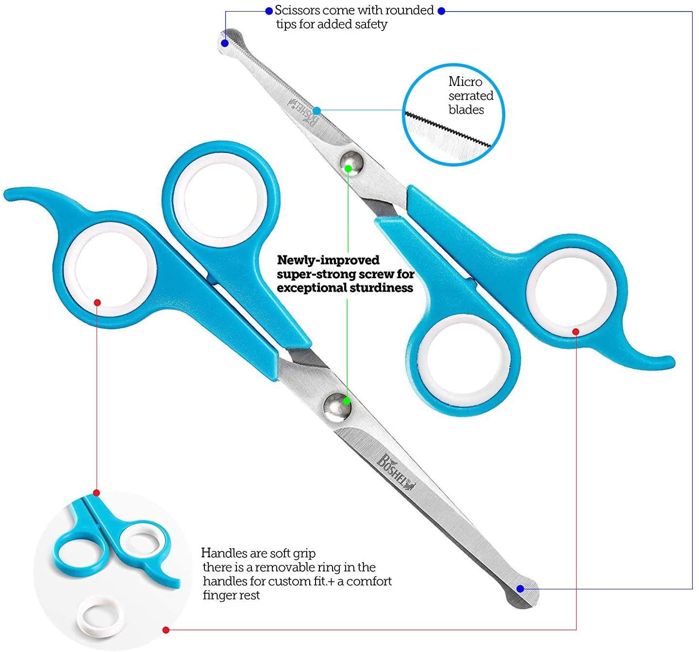 Brookstone Rounded Tip Scissors (Set of 2) - RetailResaleShop